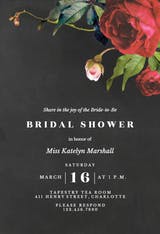 Climbing roses - Bridal Shower Invitation